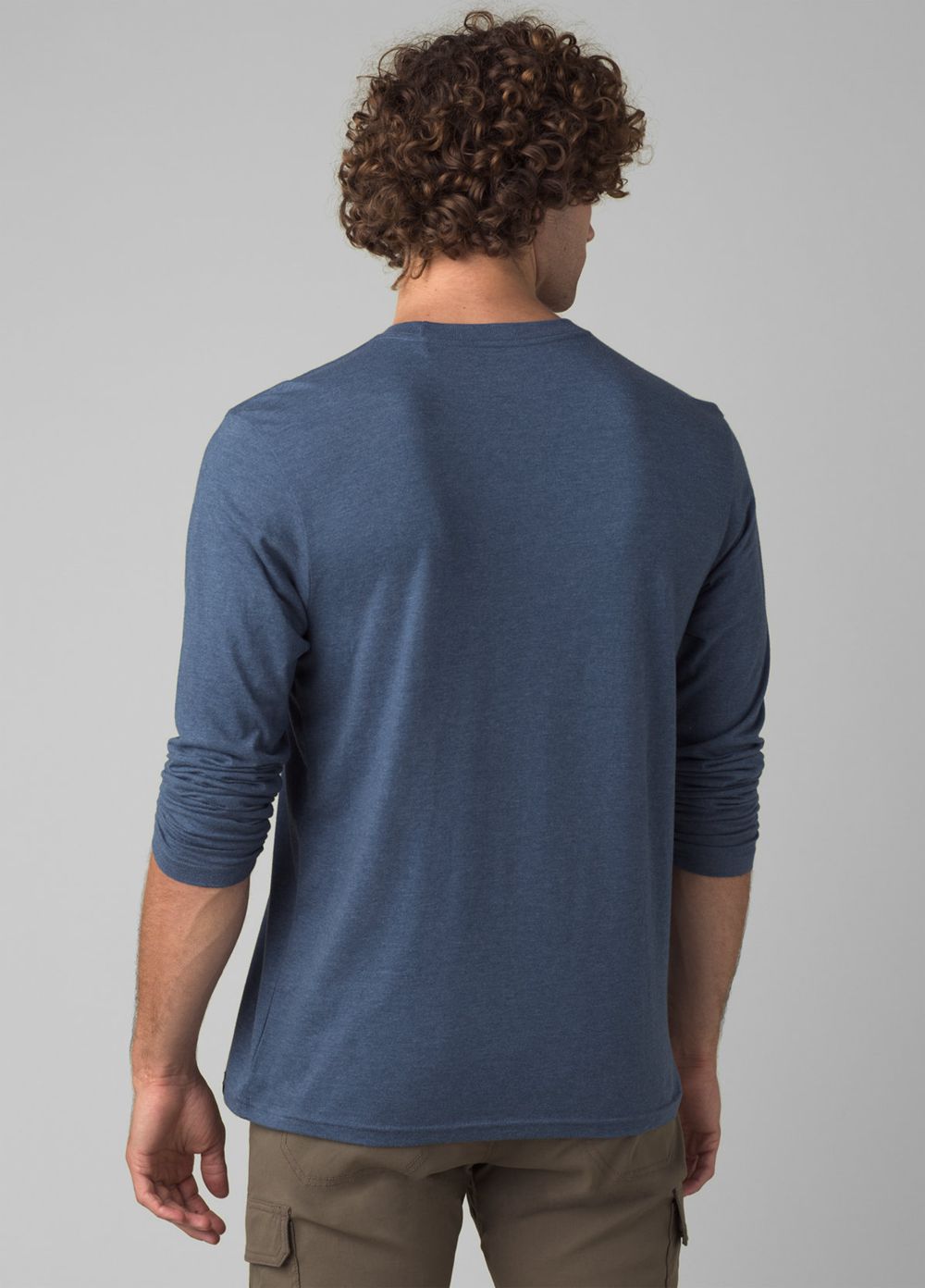 Blue Men's PrAna Long Sleeve Tall T-Shirts | 69450-IMSC