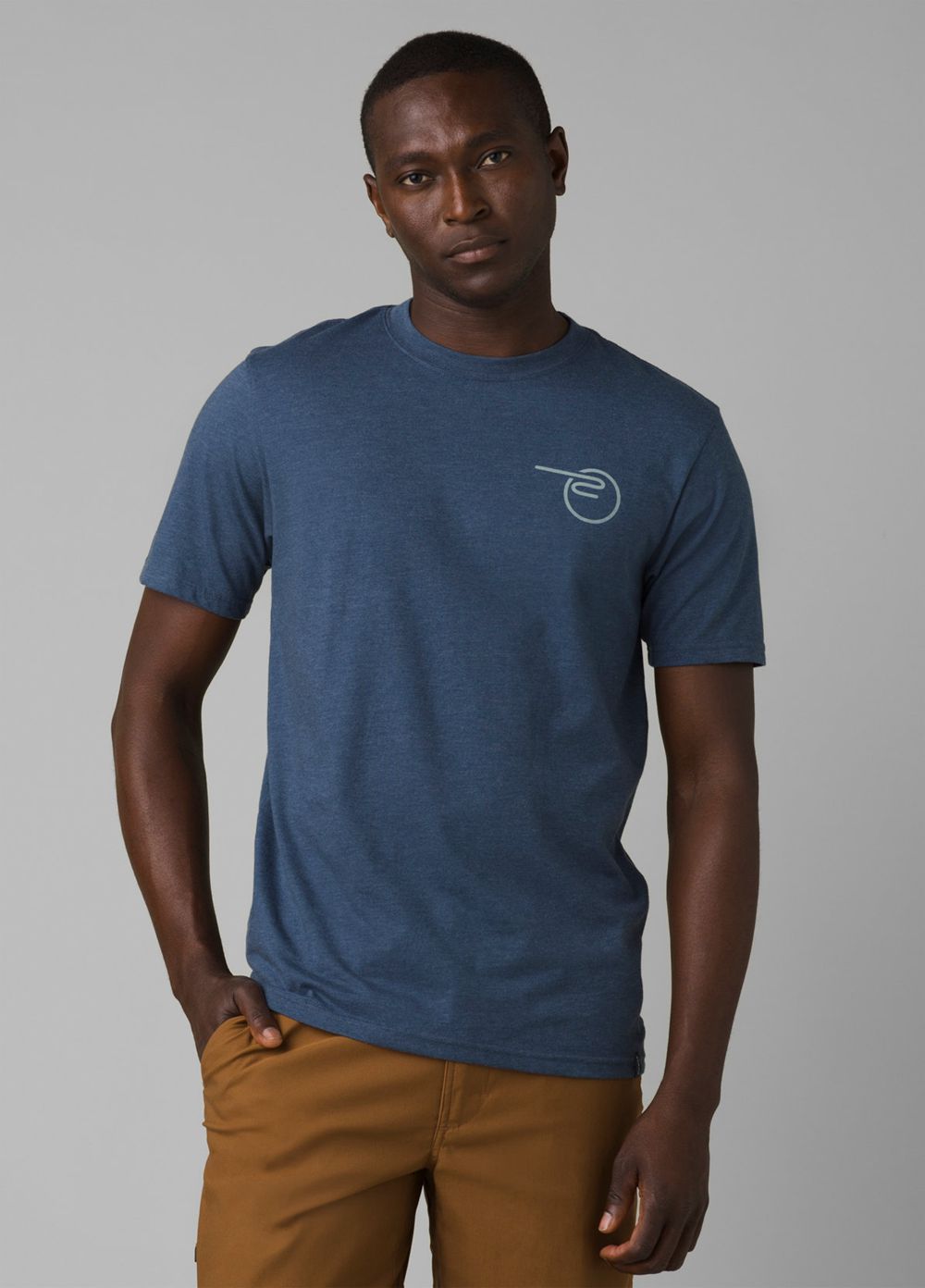 Blue Men's PrAna Mountain Maven Short Sleeve T-Shirts | 58794-TFBW