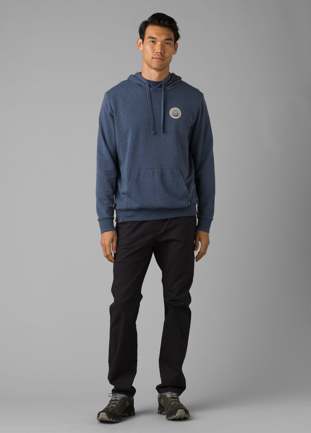 Blue Men's PrAna Patch Hoodie | 97264-KQCY