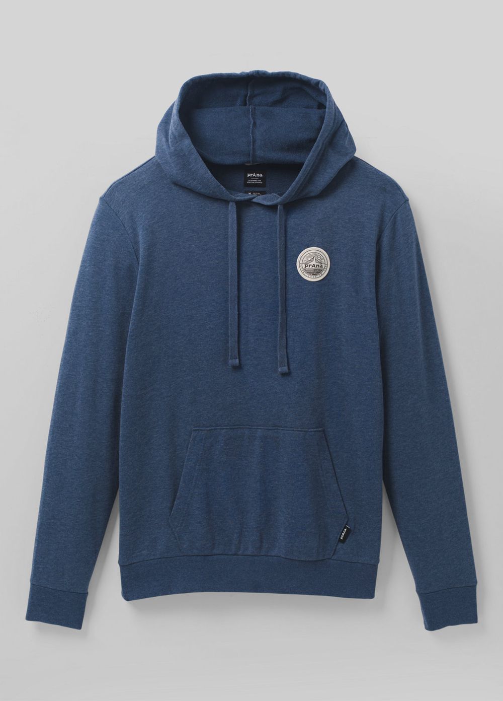 Blue Men's PrAna Patch Hoodie | 97264-KQCY