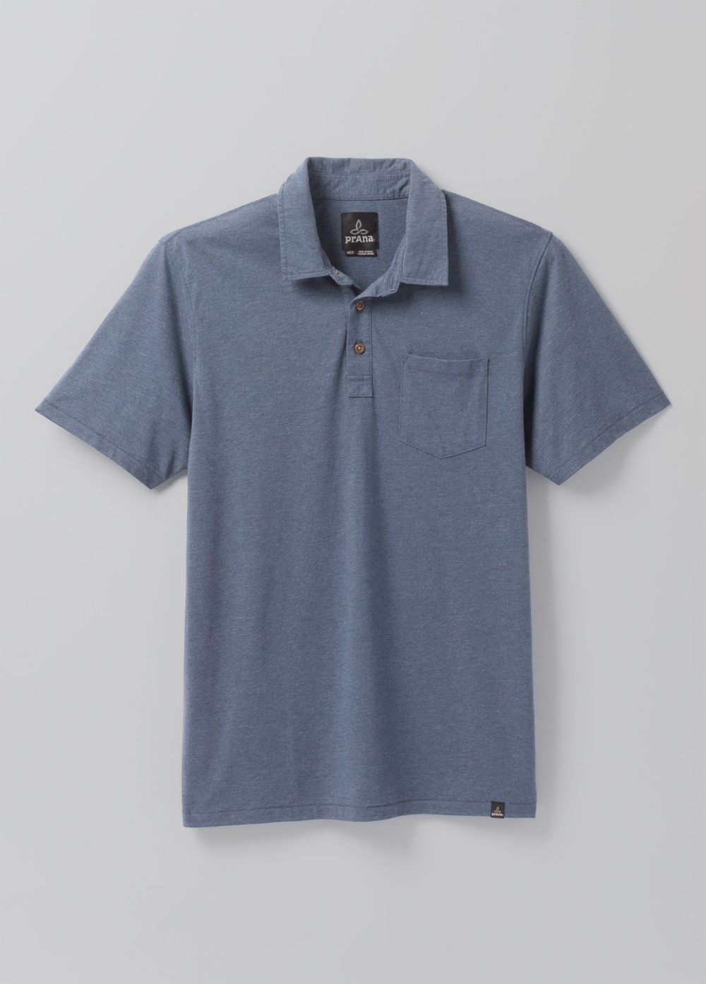 Blue Men's PrAna Polo Shirts | 09851-UHSC