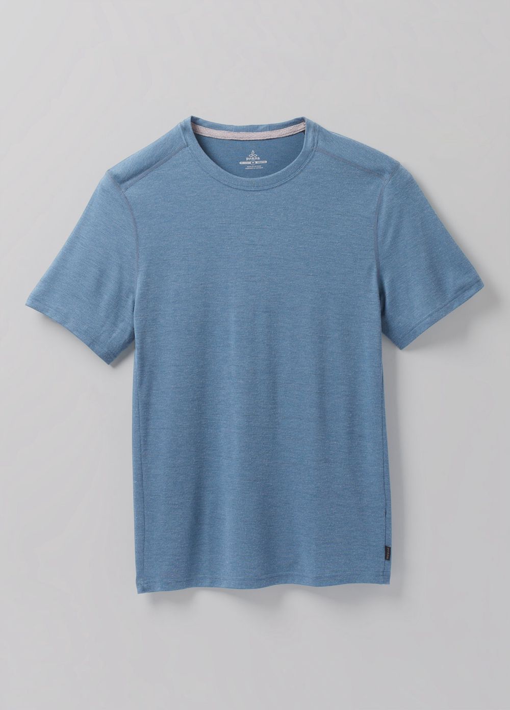 Blue Men's PrAna Prospect Heights Crew T-Shirts | 27368-OXSZ