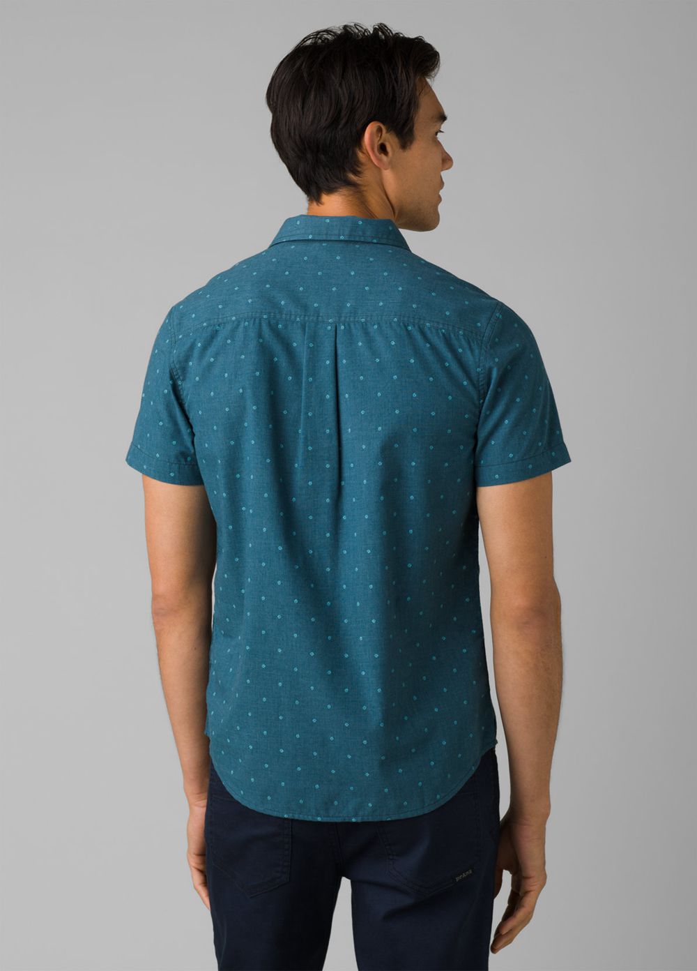 Blue Men's PrAna Tinline Shirts | 37169-ORJE