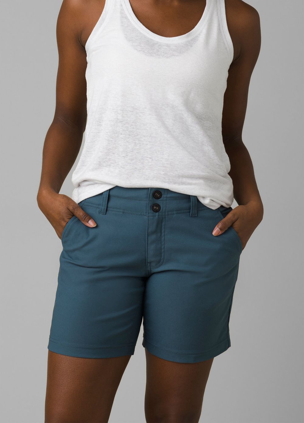 Blue Women\'s PrAna Alana Shorts | 83672-WQXM