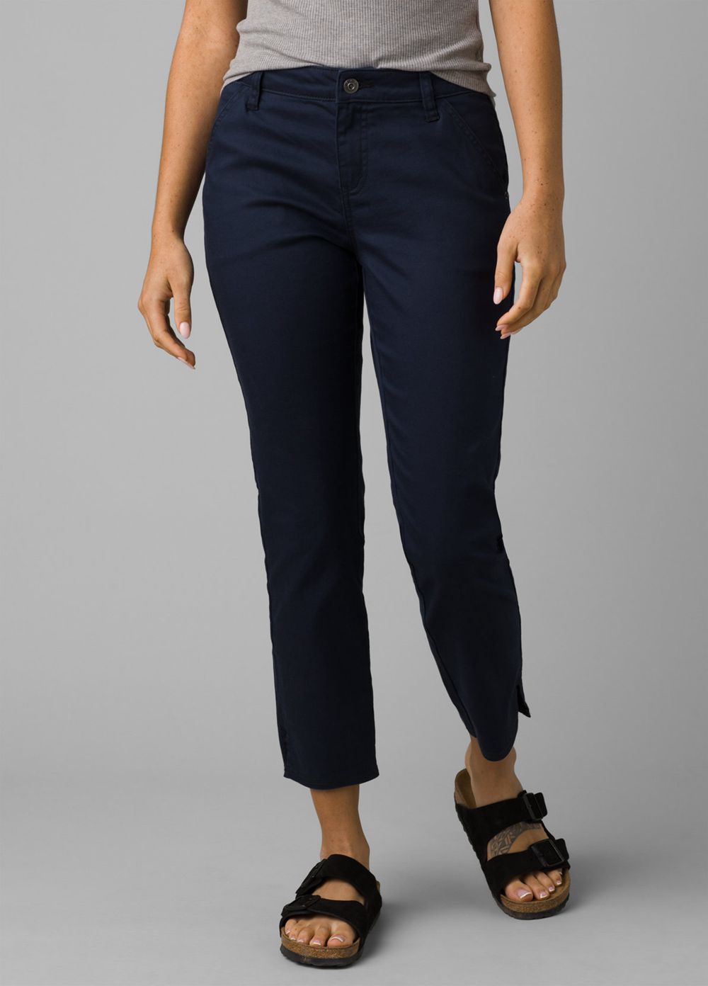 Blue Women\'s PrAna Kayla Crop Chino Pants | 35874-SKVZ