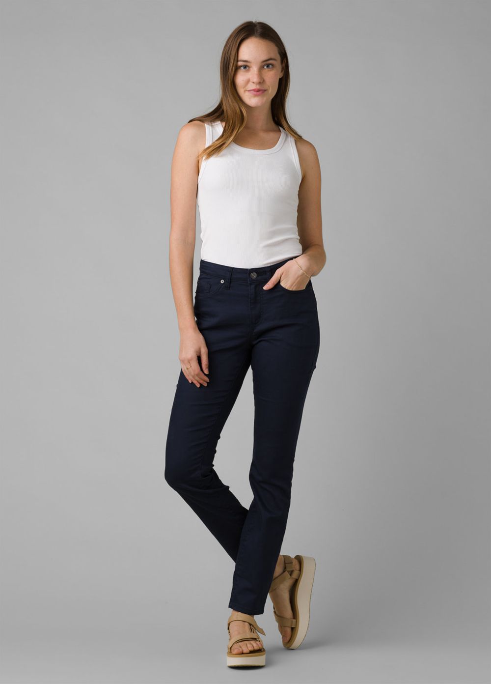 Blue Women's PrAna Kayla High Rise Jeans | 76103-HGDR