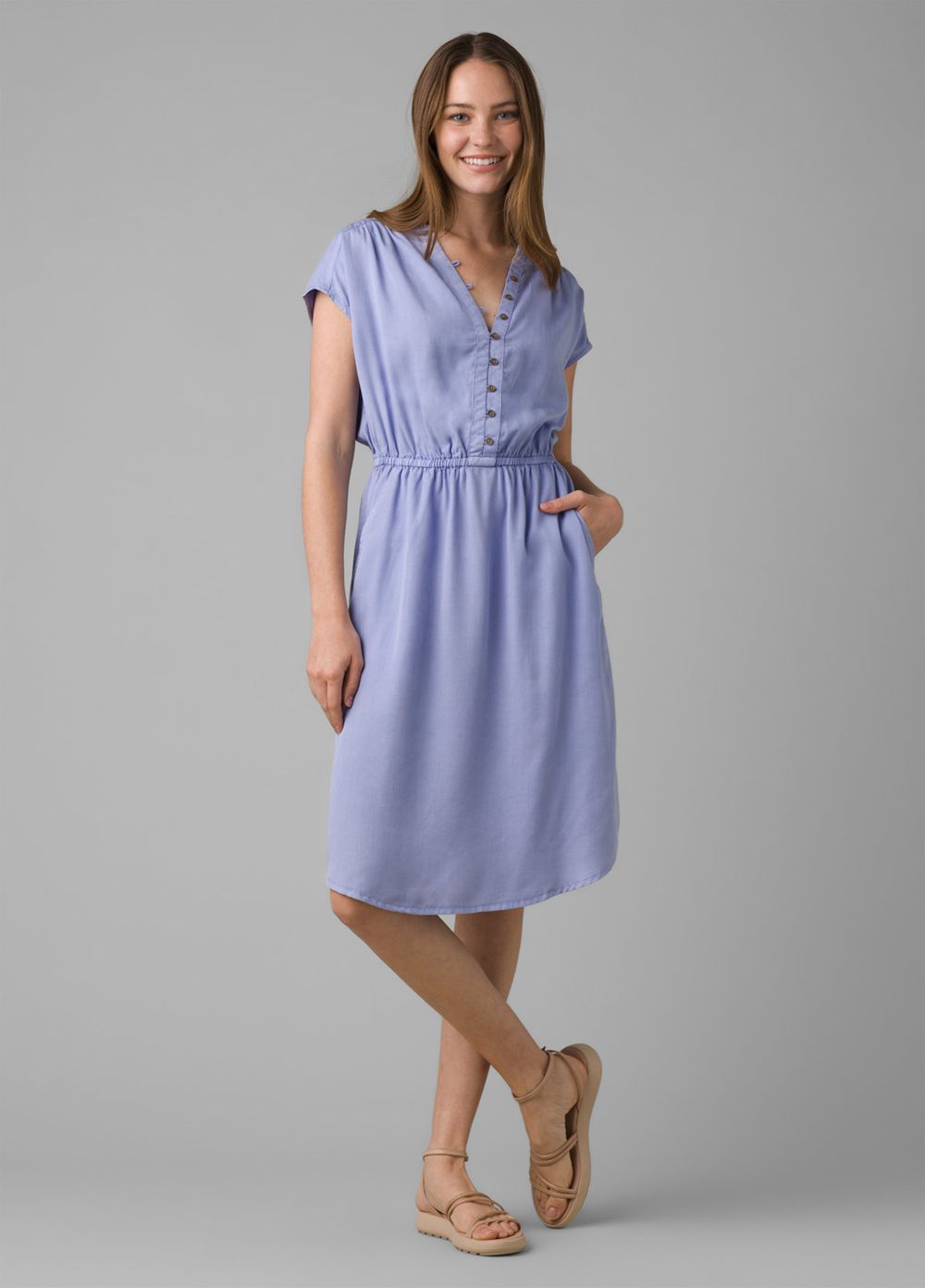 Blue Women\'s PrAna Lavendar Bay Dresses | 04892-EXTZ