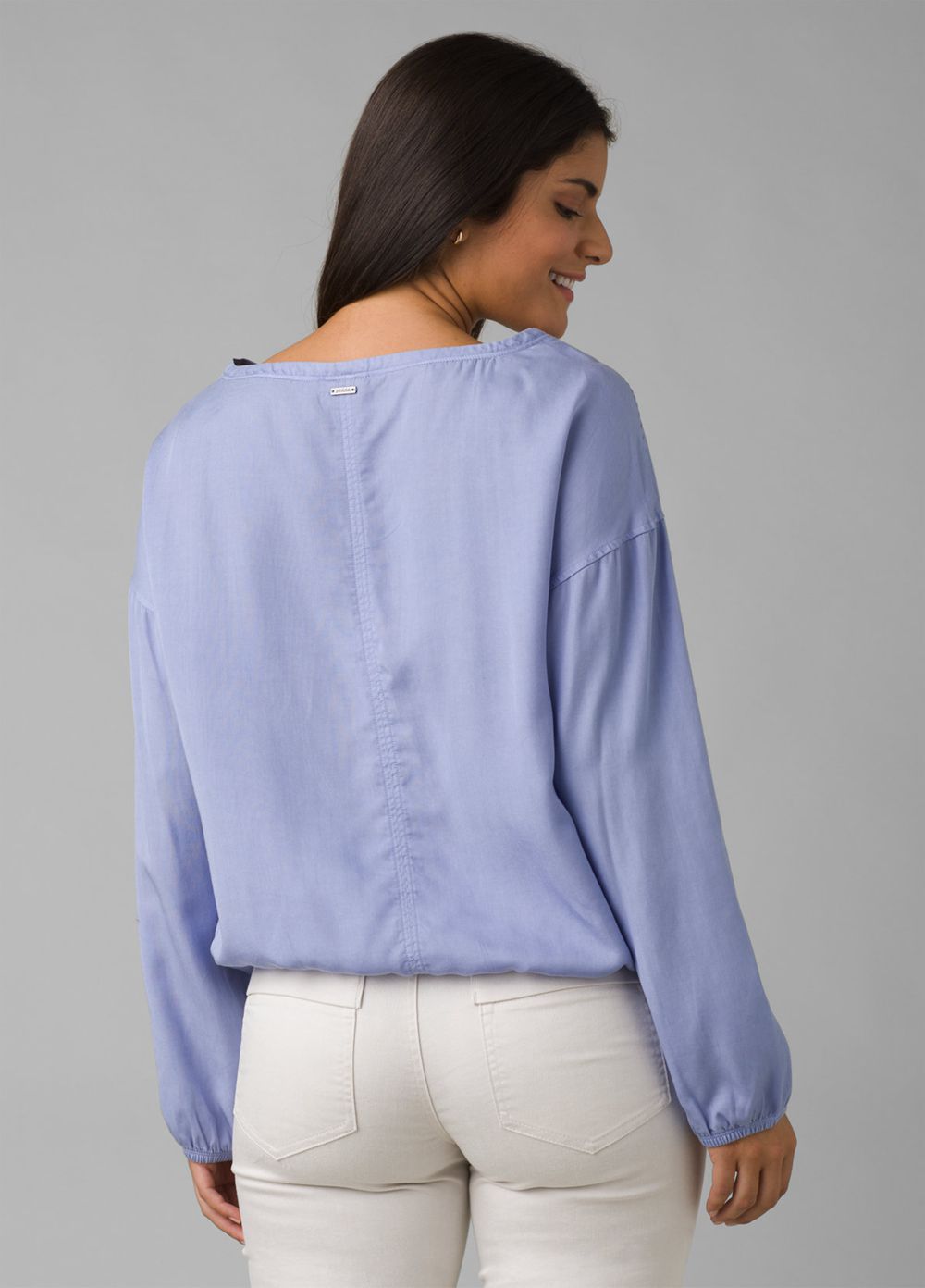 Blue Women's PrAna Lavendar Bay Shirts | 87692-NLWD