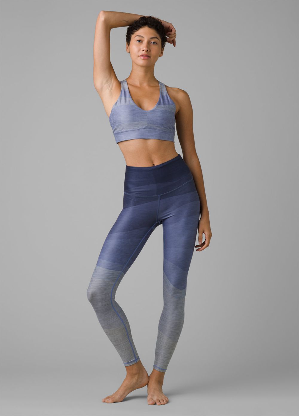 Blue Women's PrAna Layna 7/8 Leggings | 48356-GPIZ