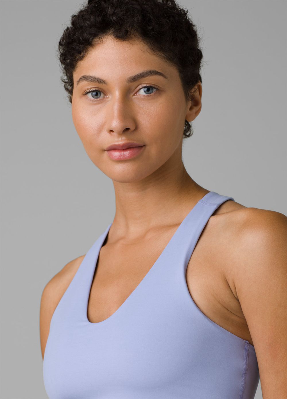 Blue Women's PrAna Momento Crop Bra | 60931-XTDY