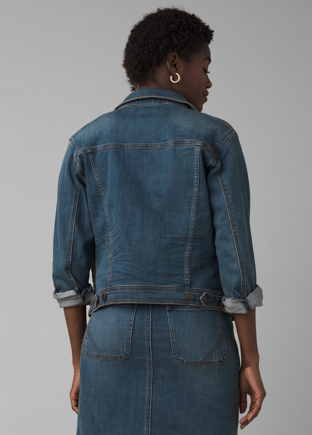 Blue Women's PrAna Slate Rim Denim Jackets | 67985-JXHQ