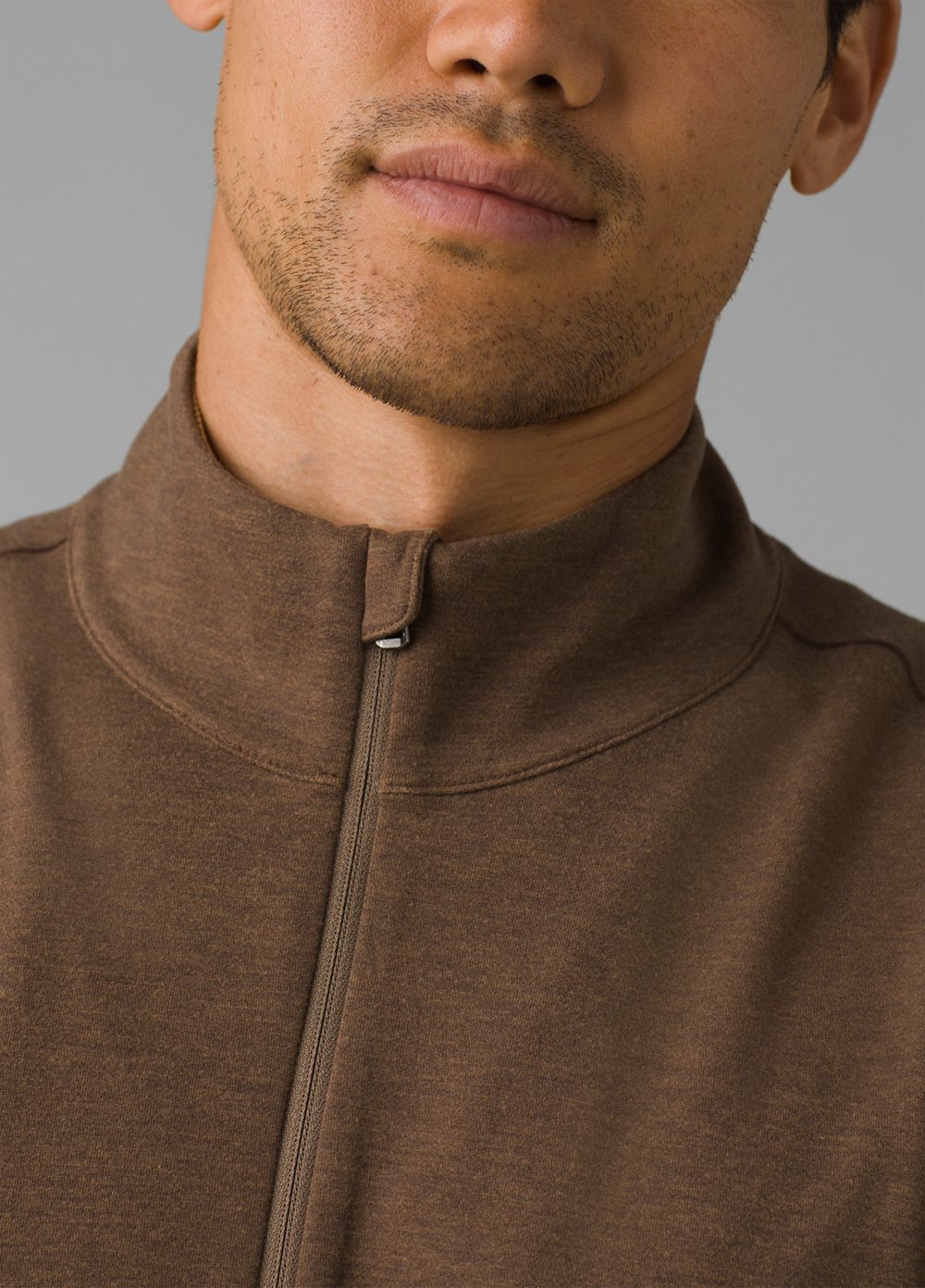 Brown Men's PrAna Altitude Tracker 1/4 Zip Sweaters | 41372-UFQS