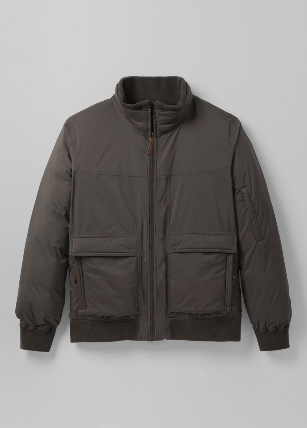 Brown Men's PrAna Baadwin Bomber Jackets | 34807-TEUJ