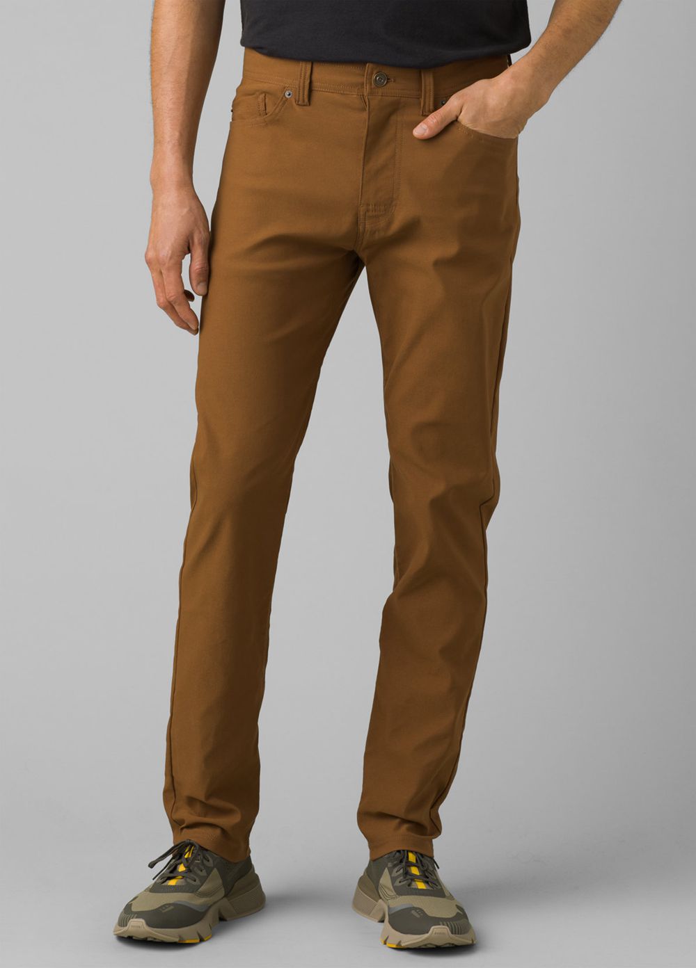 Brown Men\'s PrAna Brion Slim II Pants | 68093-DTHV