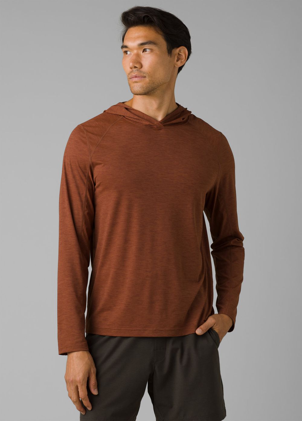 Brown Men\'s PrAna Calder Hoodie | 26548-BEKI