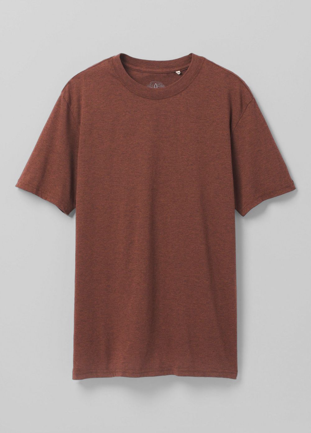 Brown Men's PrAna Crew T-Shirts | 53179-FVXJ