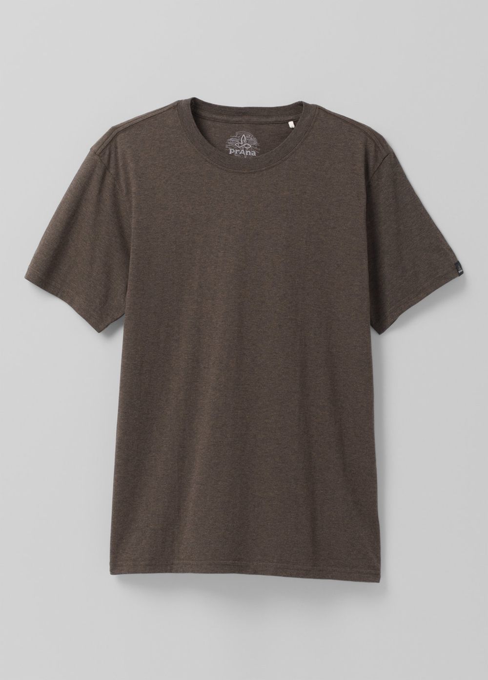 Brown Men's PrAna Crew T-Shirts | 95132-XGNB