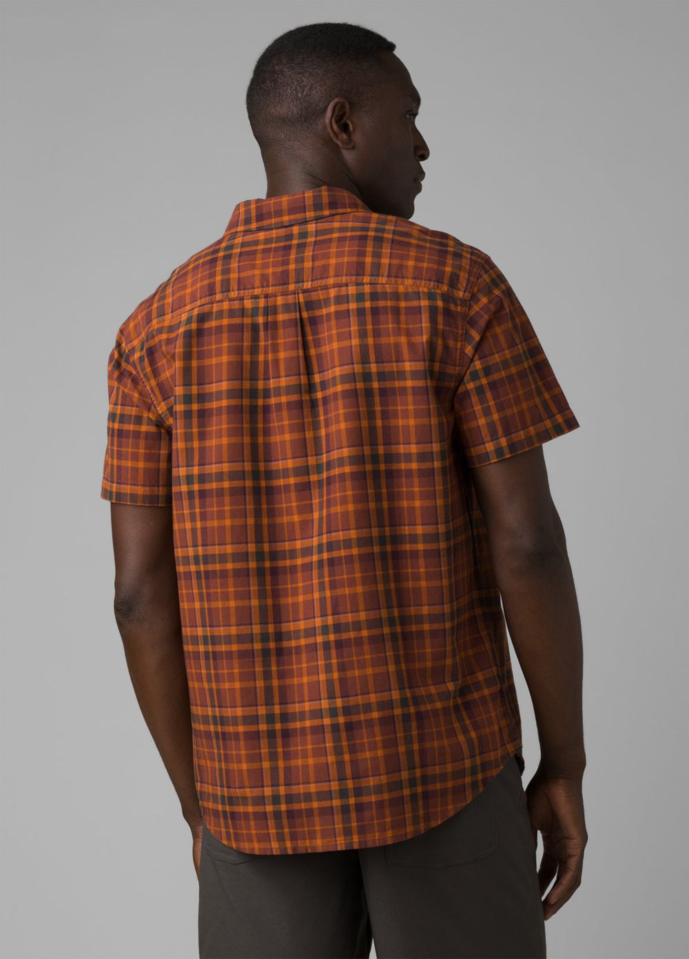 Brown Men's PrAna Groveland Shirts | 84326-UDWM