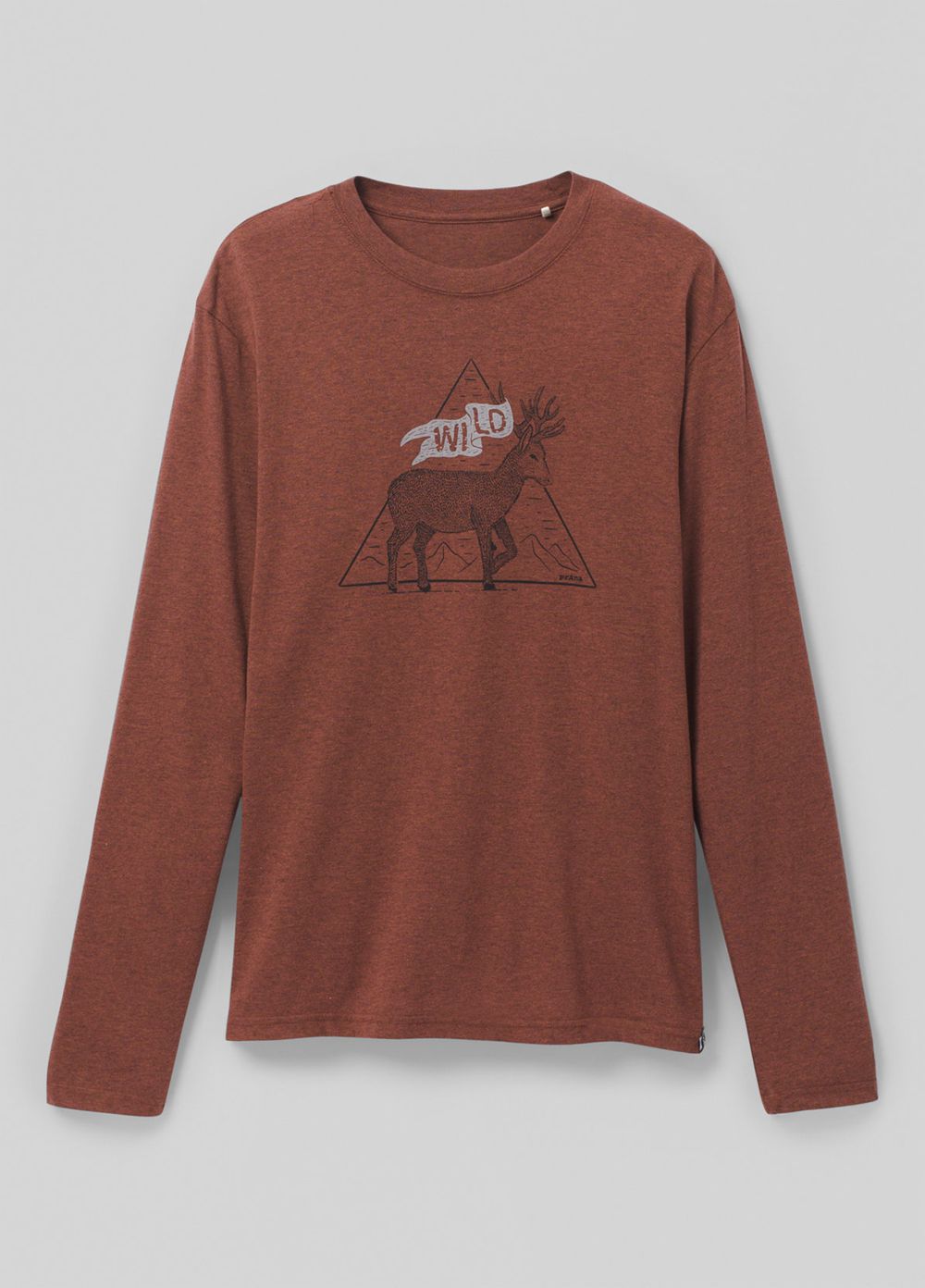 Brown Men's PrAna Journeyman Long Sleeve T-Shirts | 95128-ZYSX