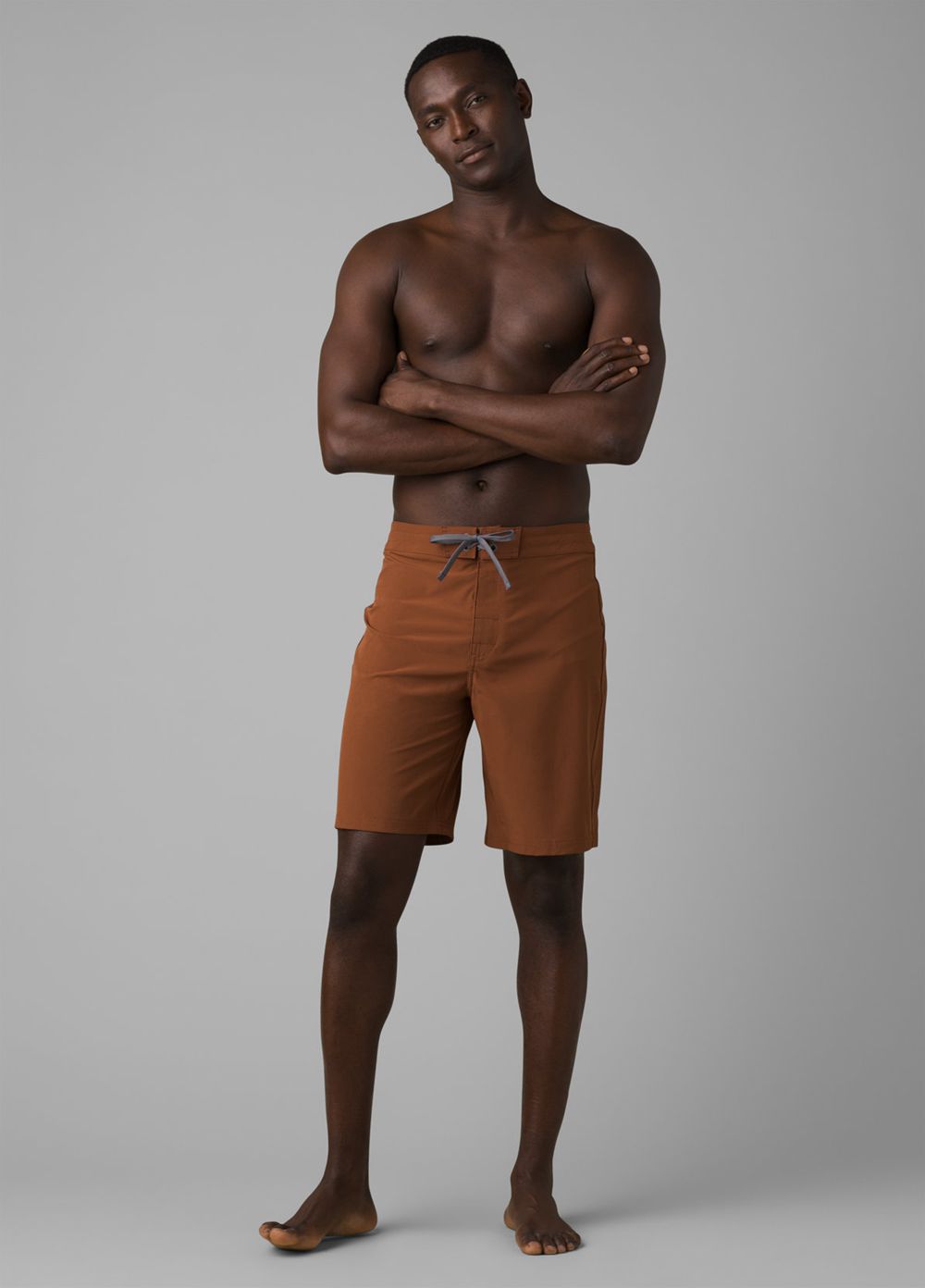 Brown Men's PrAna Riveter Boardshorts | 56892-TNBC