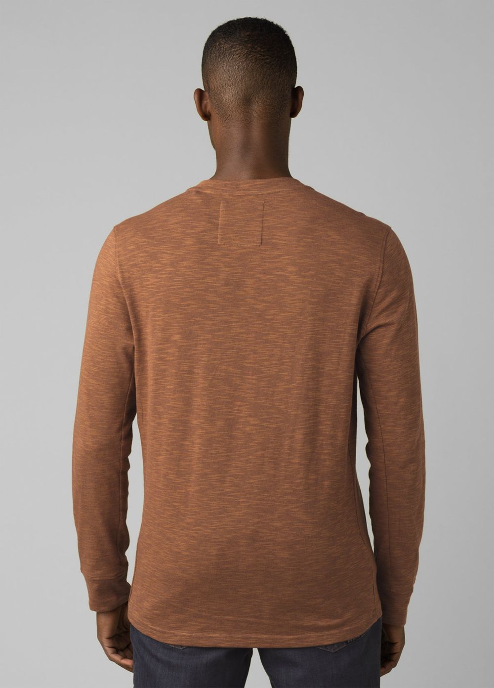 Brown Men's PrAna Ronnie Henley Shirts | 21583-LKIU