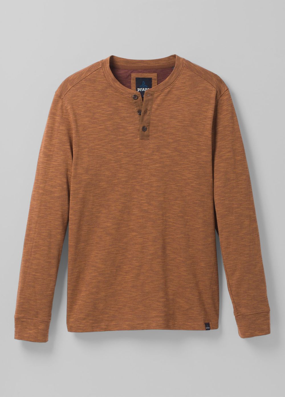 Brown Men's PrAna Ronnie Henley Shirts | 21583-LKIU