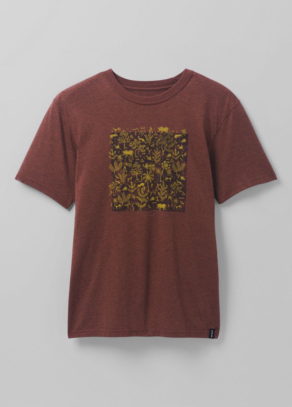 Brown Men's PrAna Roots Studio Graphic T-Shirts | 28691-USLC