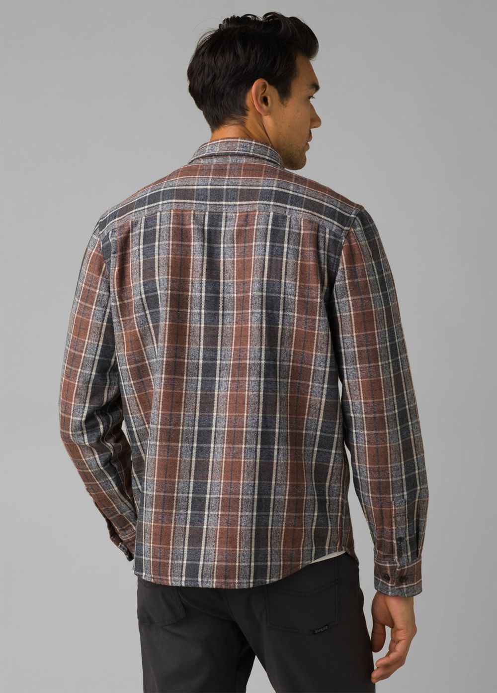 Brown Men's PrAna Westbrook Flannel Shirts | 57832-IEPV