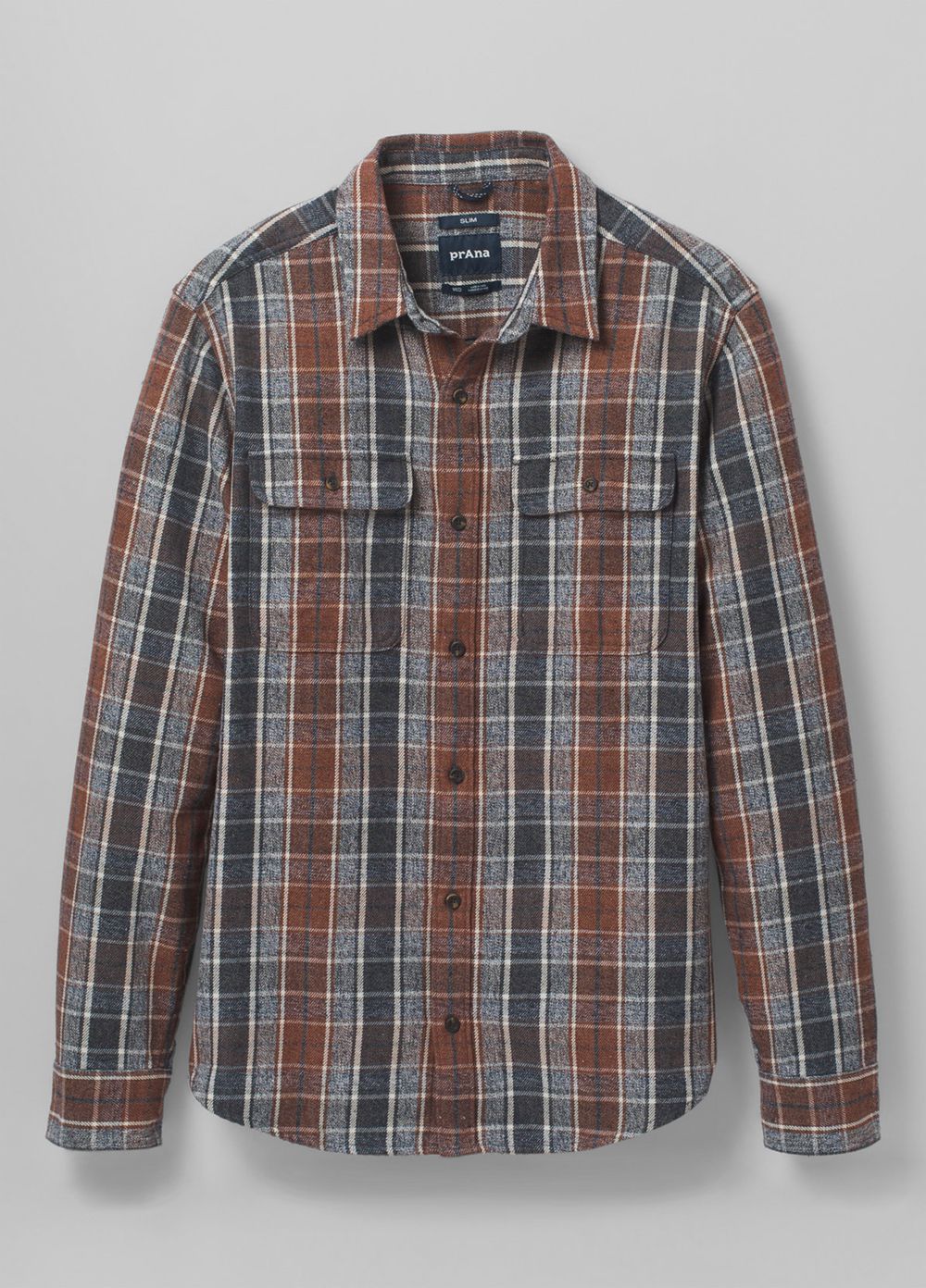 Brown Men's PrAna Westbrook Flannel Shirts | 57832-IEPV