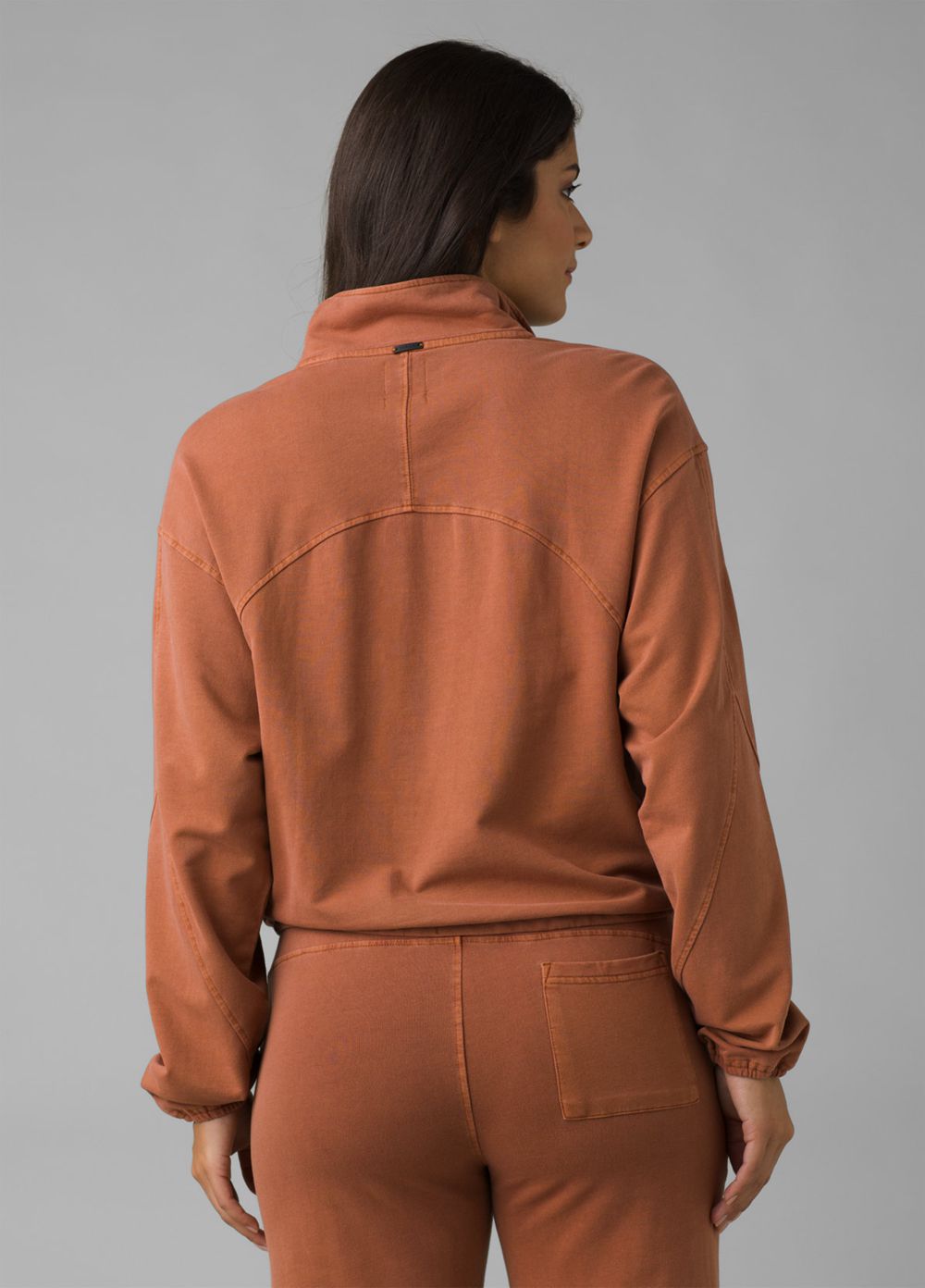 Brown Women's PrAna Calimero 1/2 Zip Sweaters | 69072-FCZD