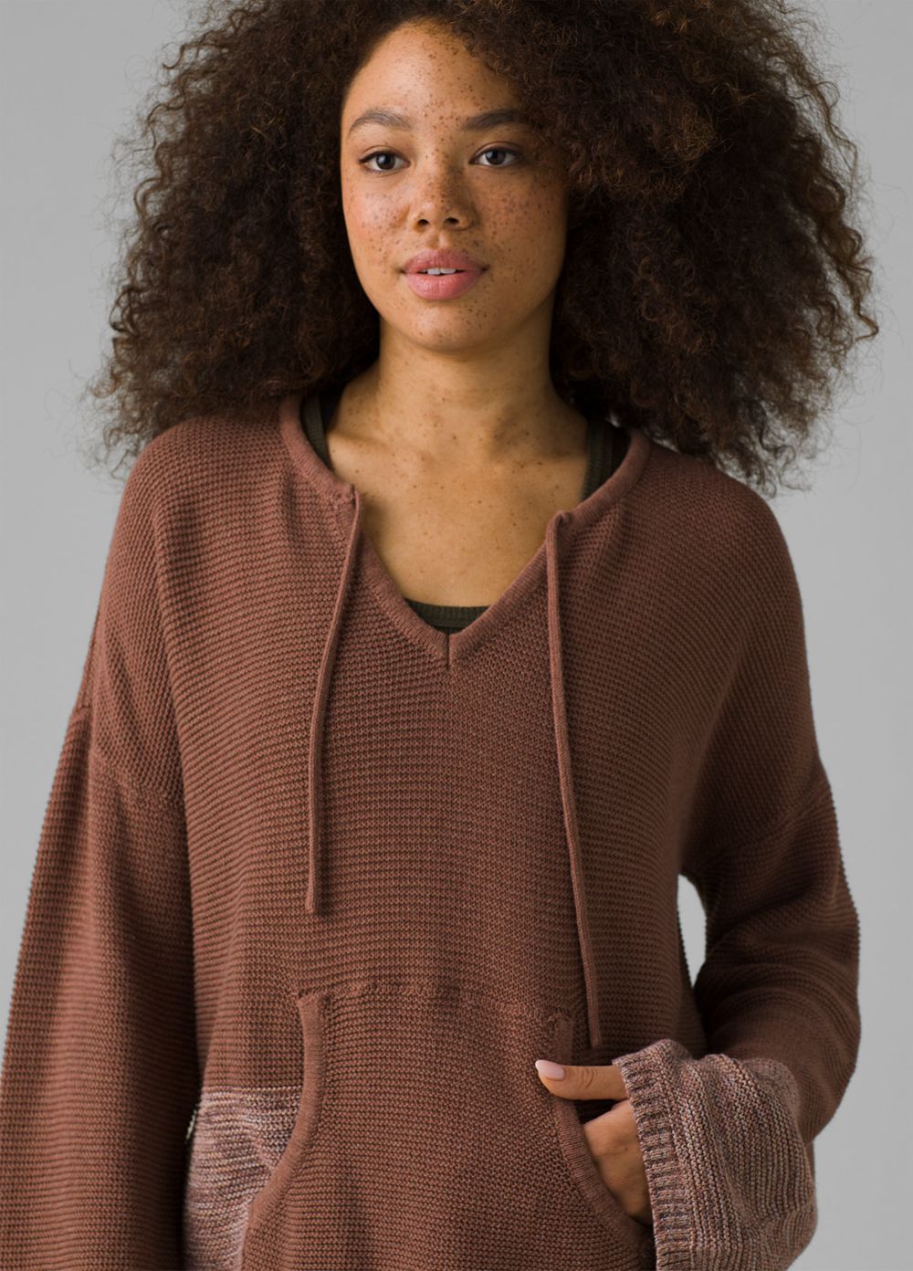 Brown Women's PrAna Crystal Beach Sweaters | 98247-QJXW