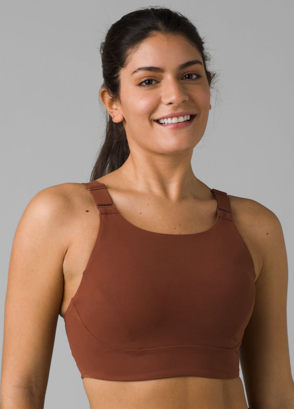 Brown Women\'s PrAna Everyday Support Bra | 32046-VAQF