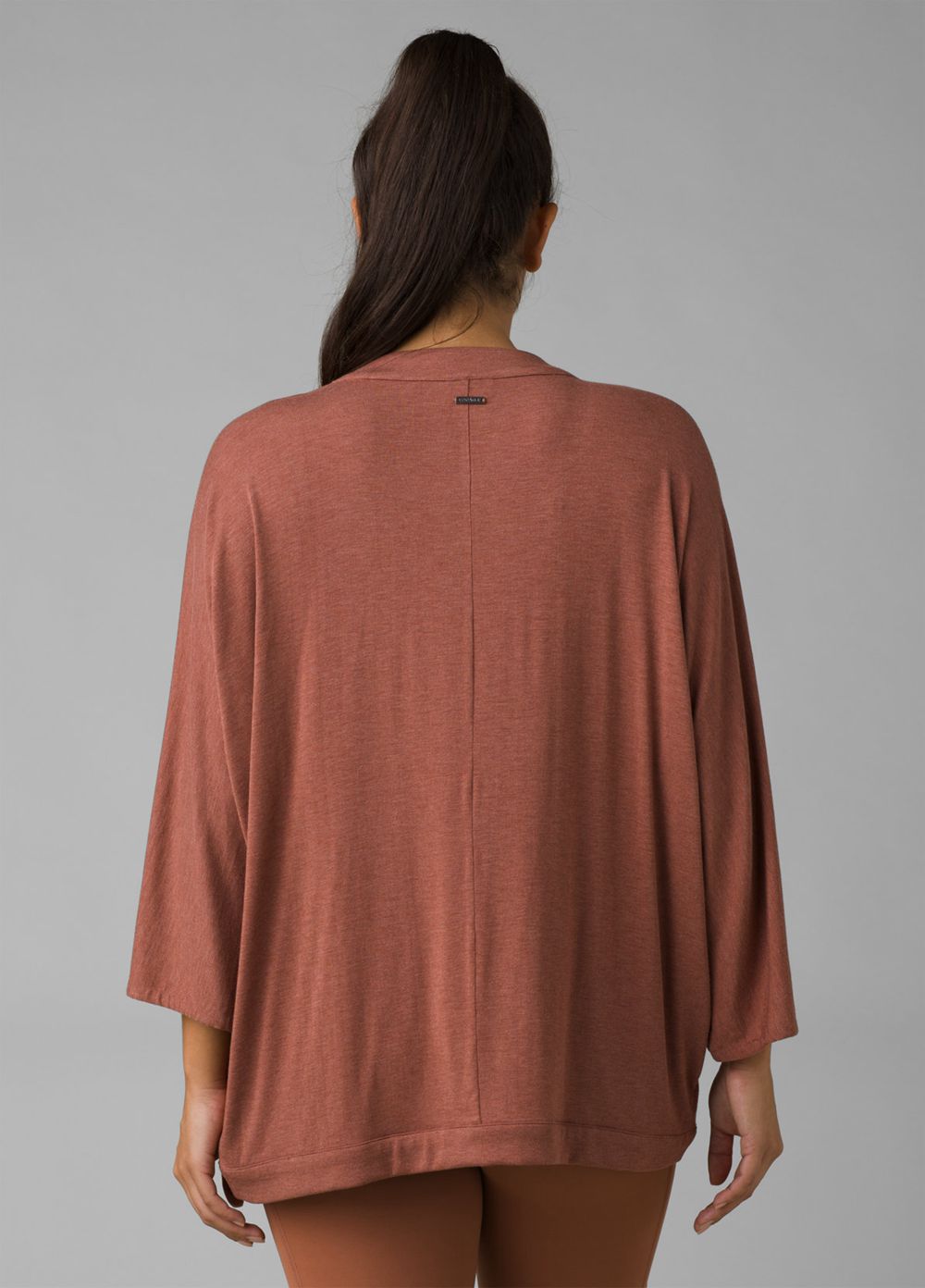 Brown Women's PrAna Foundation Seabrook Wrap Sweaters | 51740-ZNQA