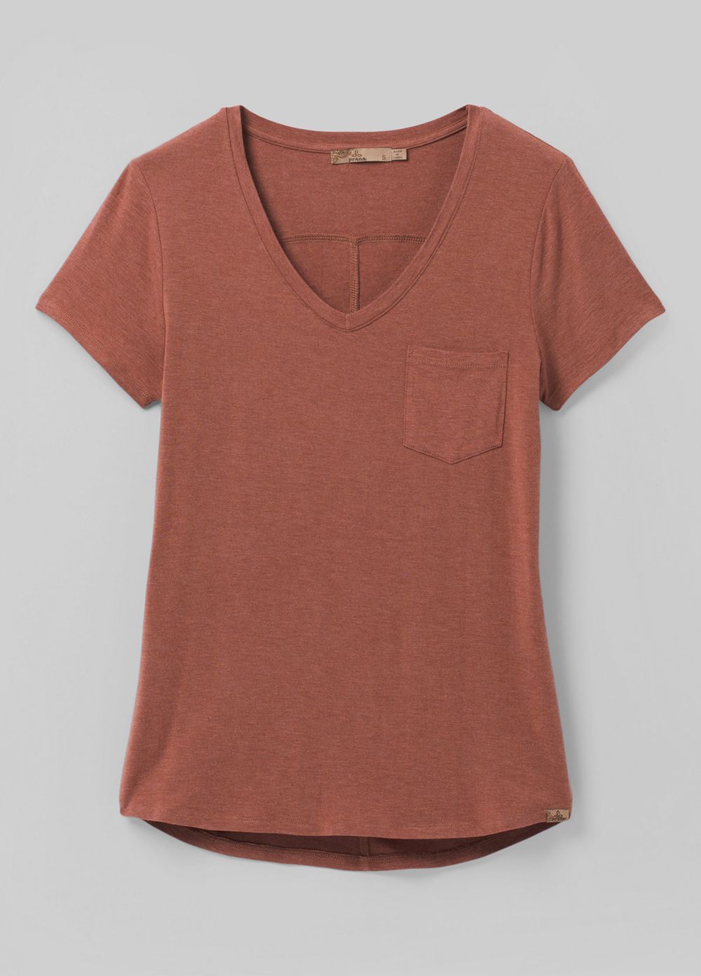 Brown Women's PrAna Foundation Short Sleeve Plus T-Shirts | 43961-OQKU