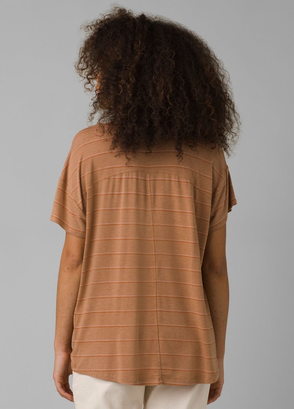 Brown Women's PrAna Foundation Slouch Top T-Shirts | 75942-HBFP