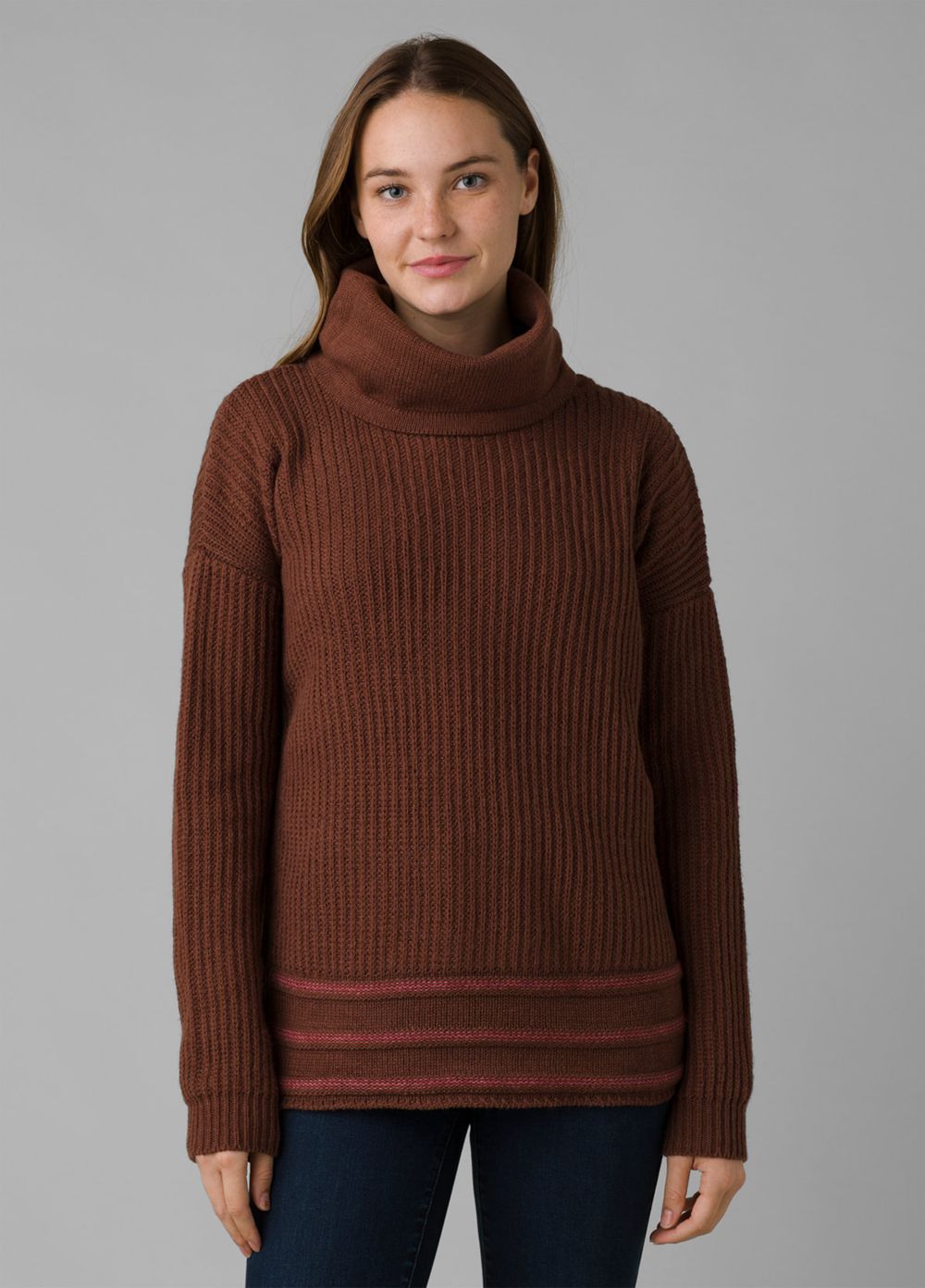 Brown Women's PrAna Funen Loop Tunic Sweaters | 20379-LYGP