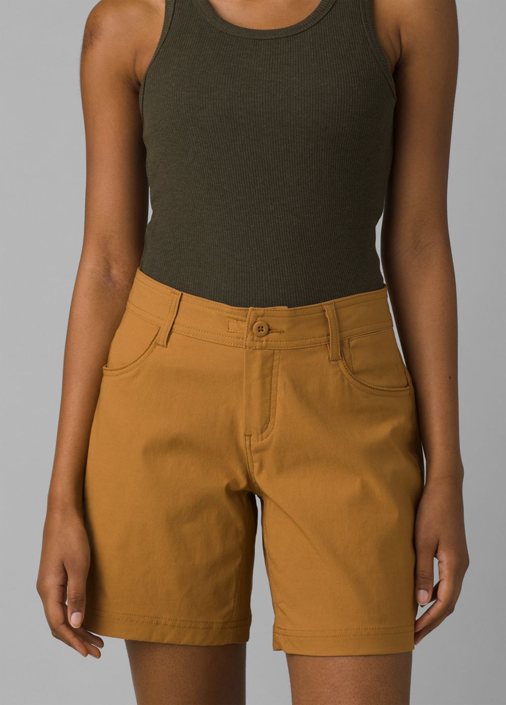 Brown Women's PrAna Halle II Shorts | 37216-RPQN