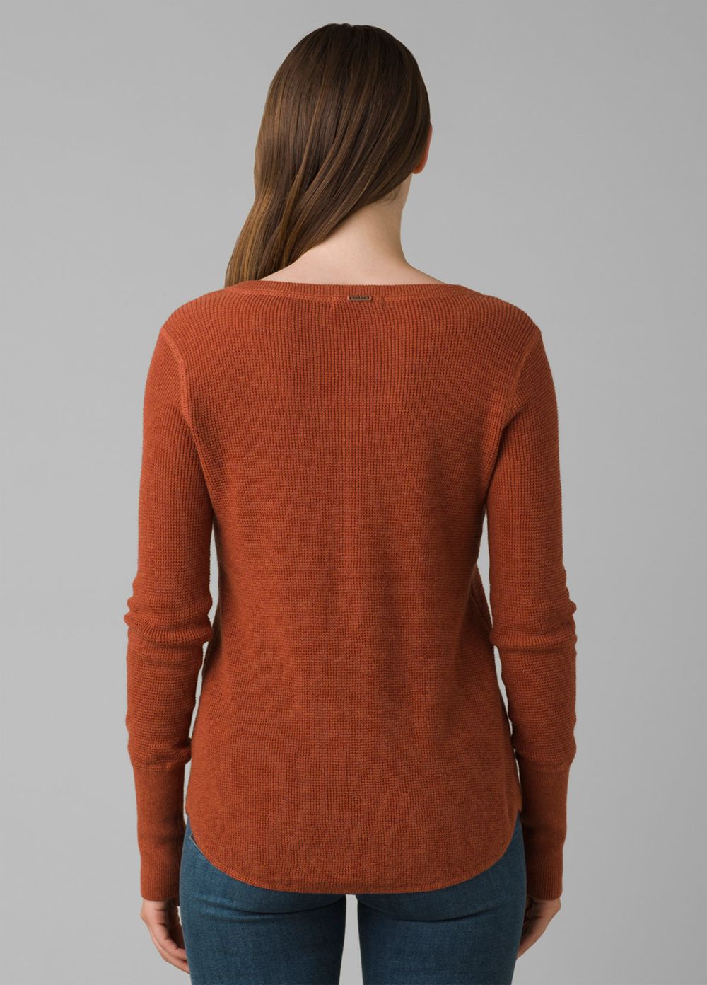 Brown Women's PrAna Milani Henley Sweaters | 56082-DXFH