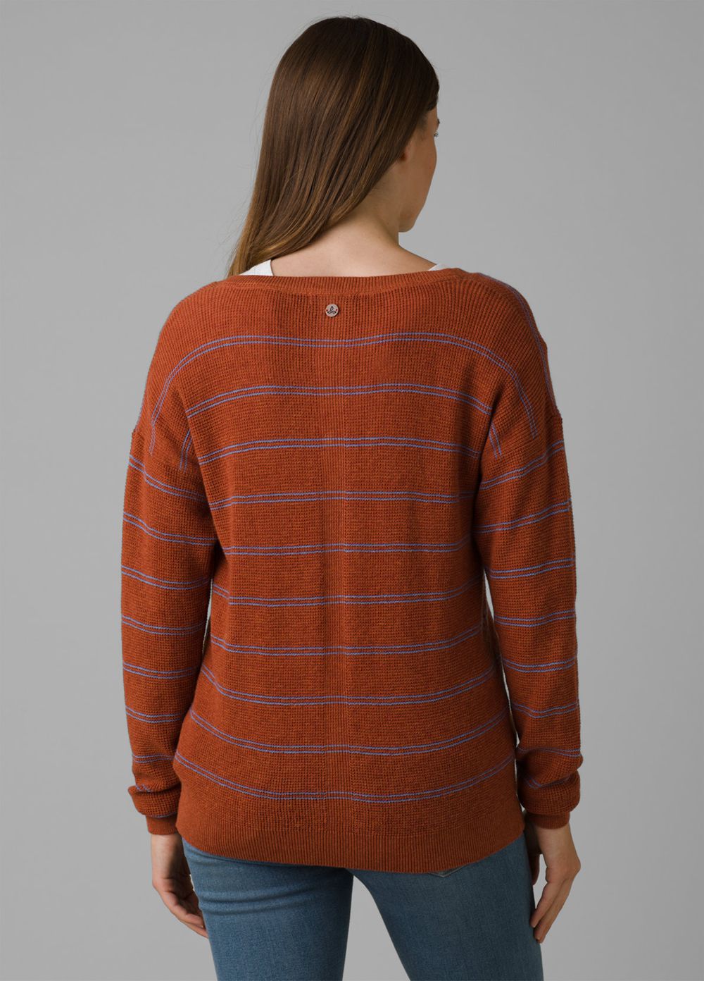 Brown Women's PrAna Milani V-Neck Sweaters | 08936-UGYA