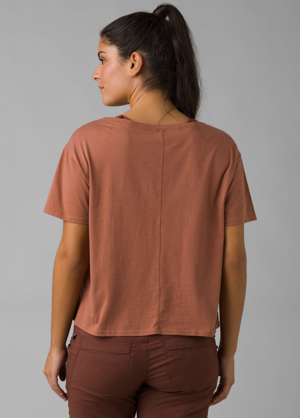 Brown Women's PrAna Organic Graphic T-Shirts | 93156-DIOS