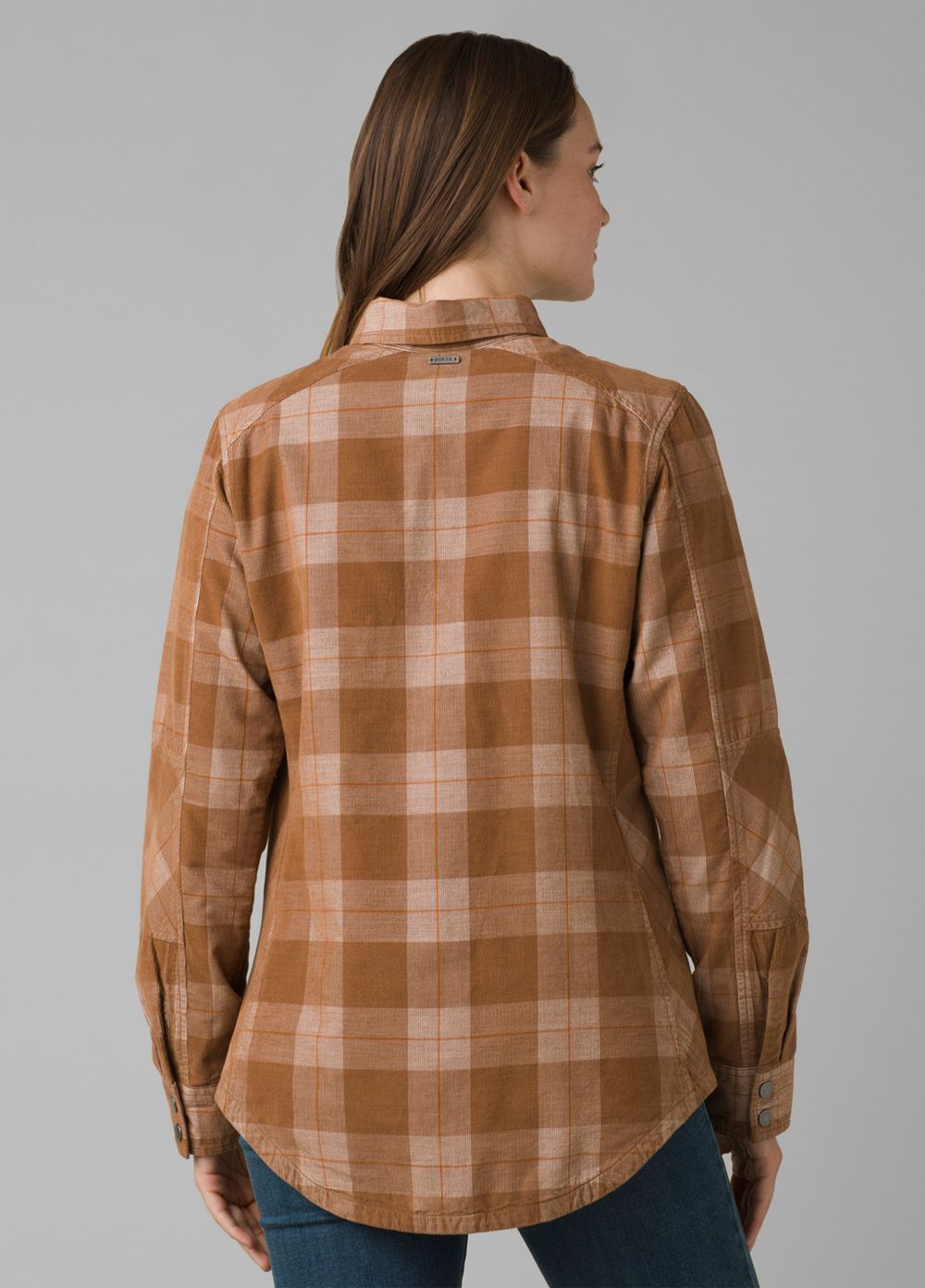 Brown Women's PrAna Porter Park Shirts | 09682-PHWY