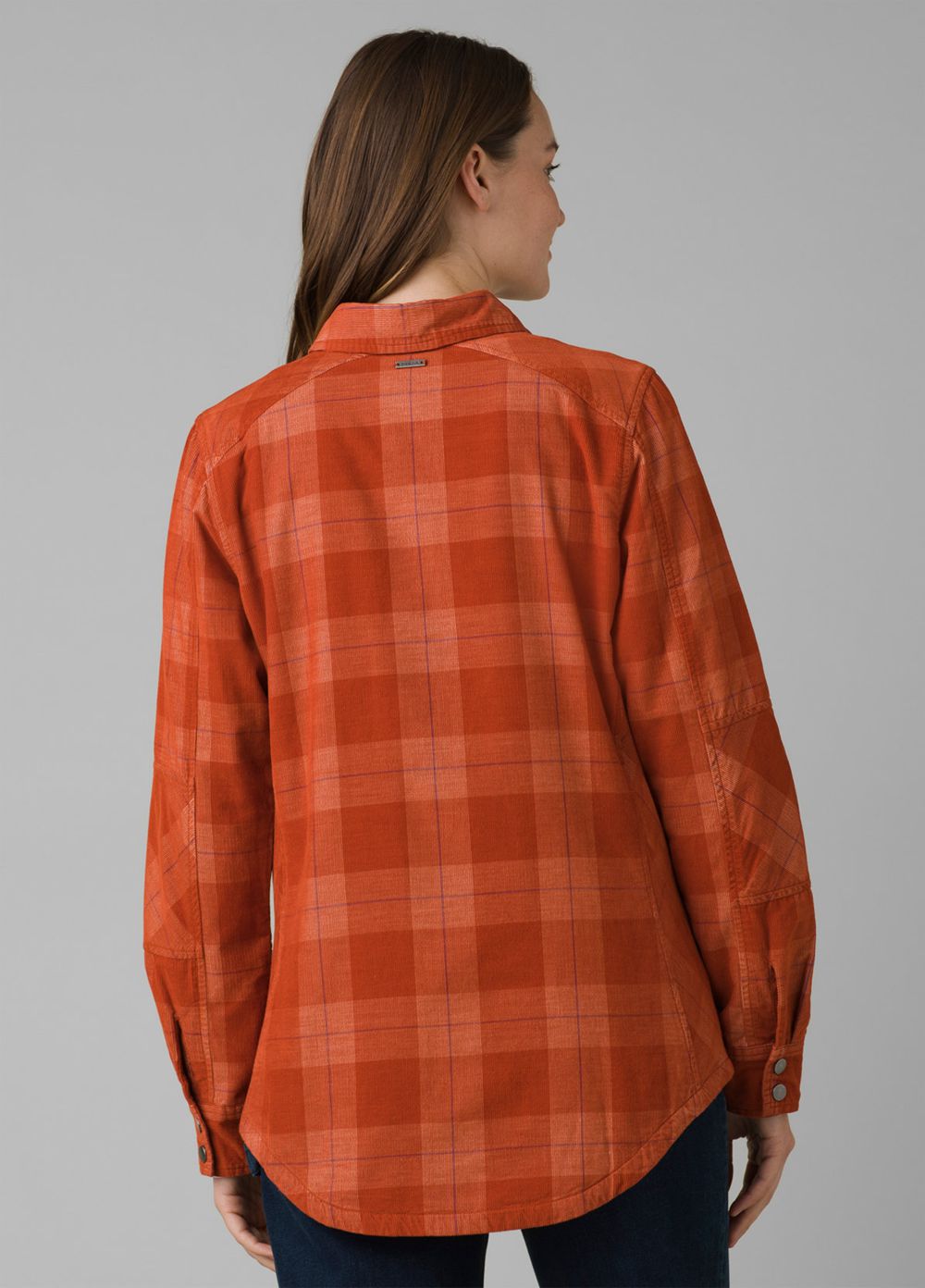 Brown Women's PrAna Porter Park Shirts | 27084-XBRL