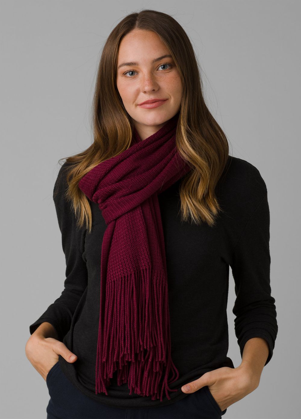 Burgundy Women's PrAna Karsee Scarf | 82059-PECW