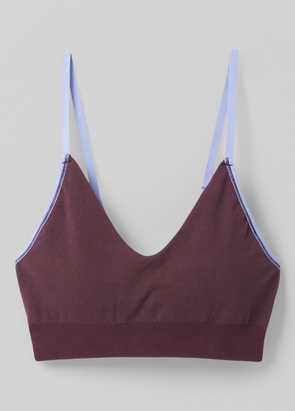 Burgundy Women's PrAna Sopra Seamless Bra | 60723-CDME