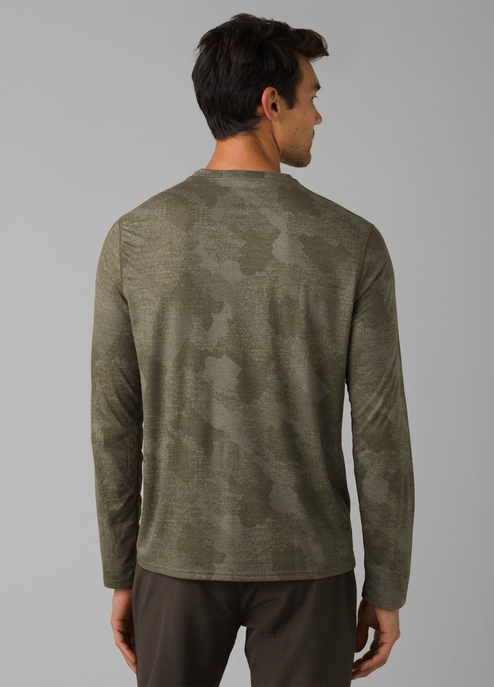 Camouflage Men's PrAna Prospect Heights Graphic Long Sleeve T-Shirts | 21906-TVYC