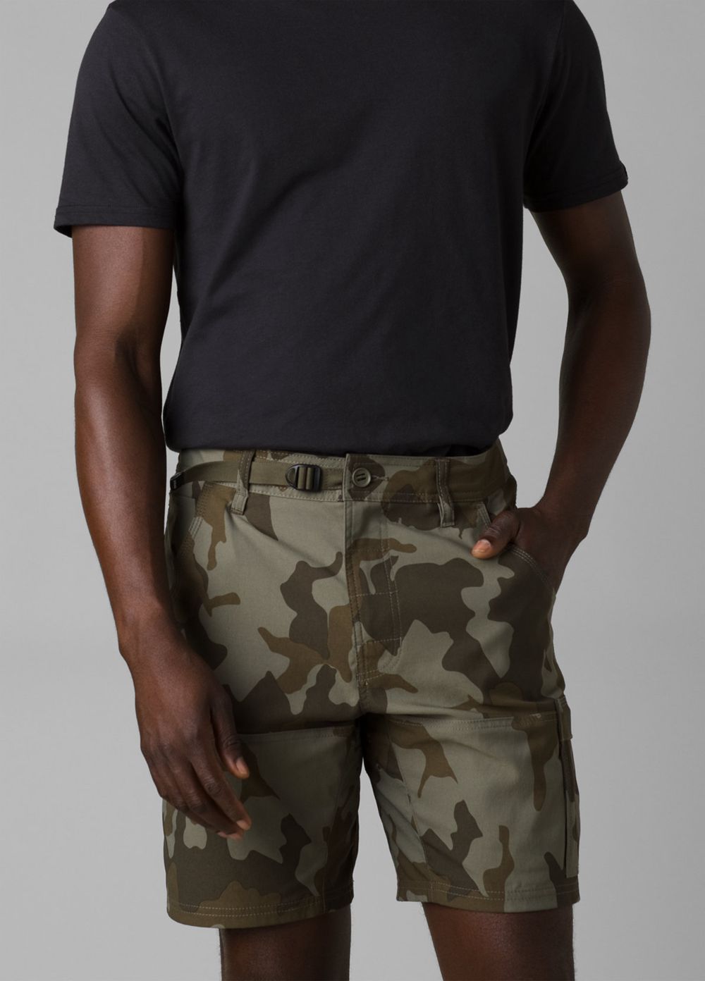 Camouflage Men\'s PrAna Stretch Zion II Shorts | 82560-ZGBS