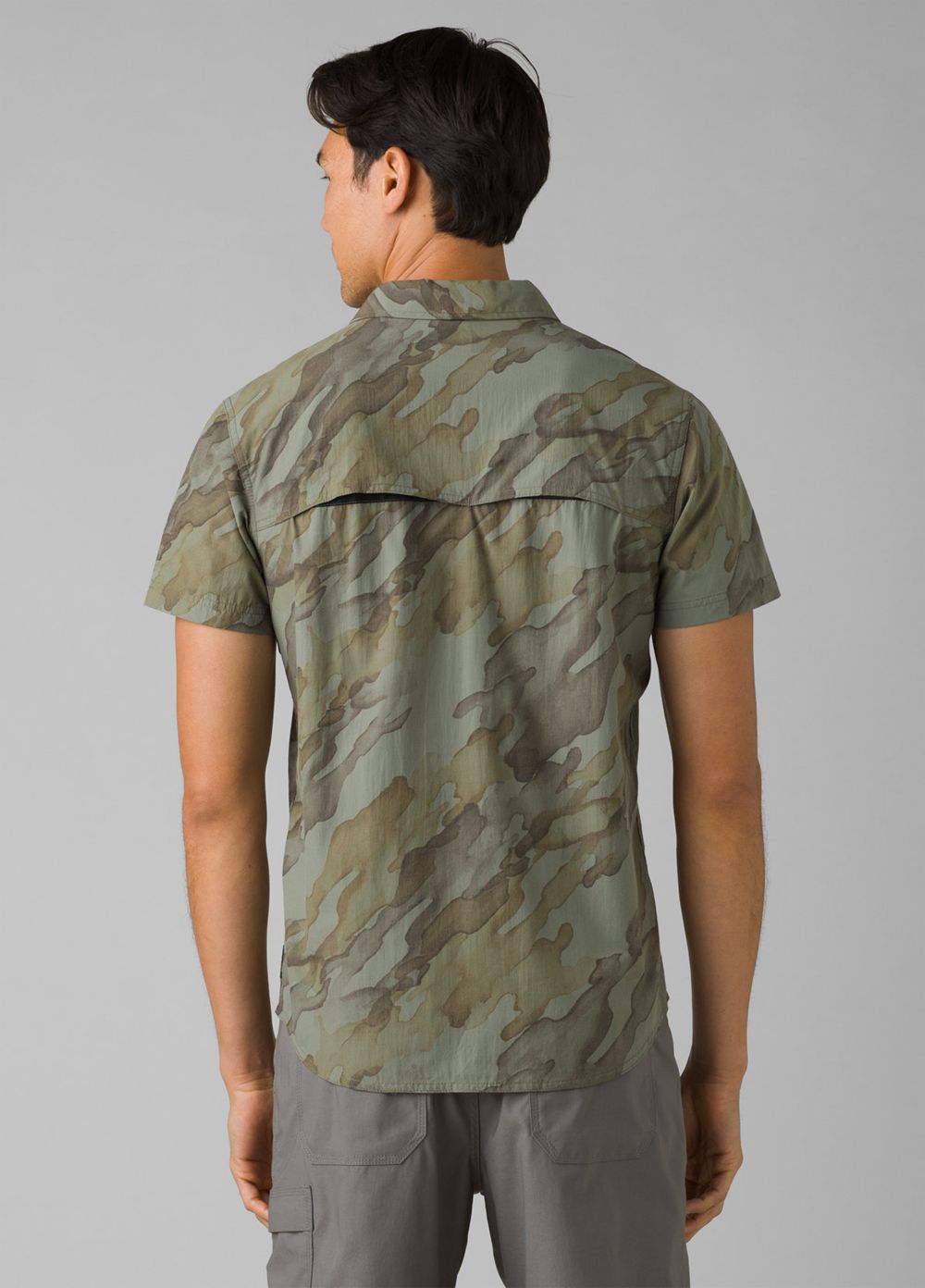 Camouflage Men's PrAna Sutherlin Shirts | 97583-VPMF