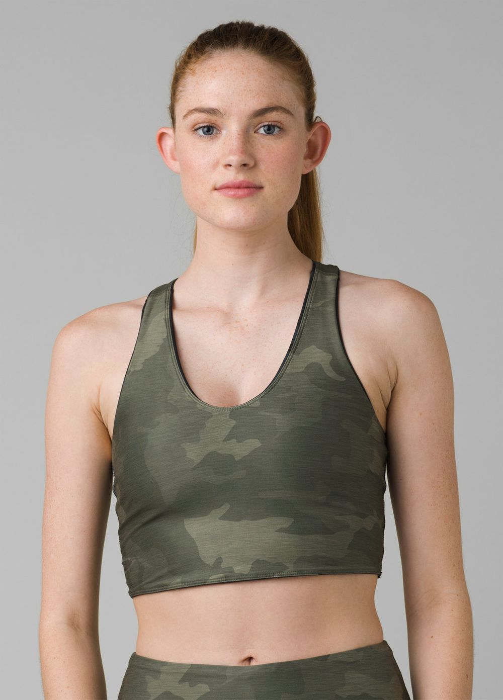 Camouflage Women's PrAna Momento Crop Bra | 21870-CHEF