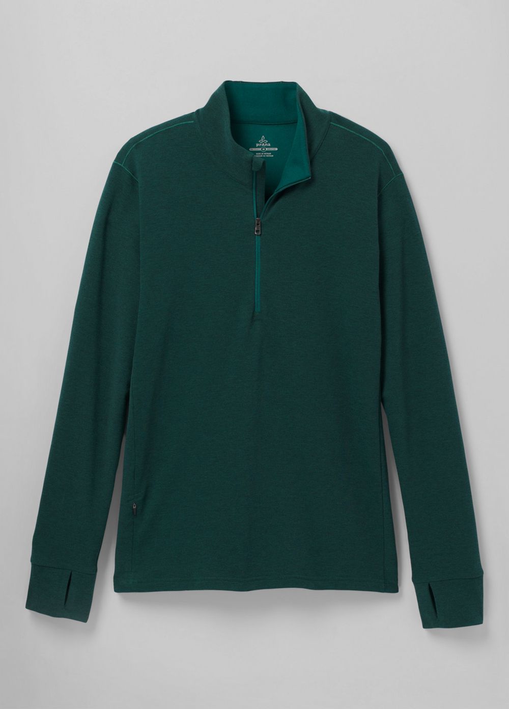 Green Men's PrAna Altitude Tracker 1/4 Zip Sweaters | 28074-CXZN