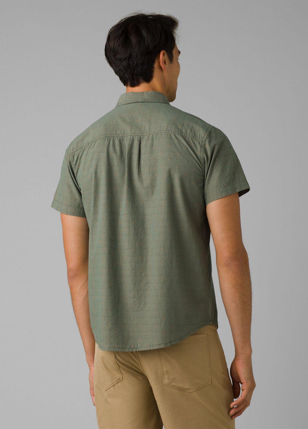 Green Men's PrAna Park Hill Shirts | 41938-ZFRW